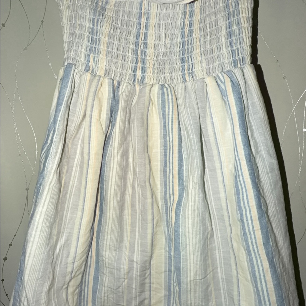 Striped Blue and White Dress